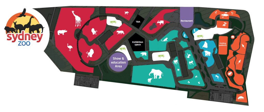 new sydney zoo map